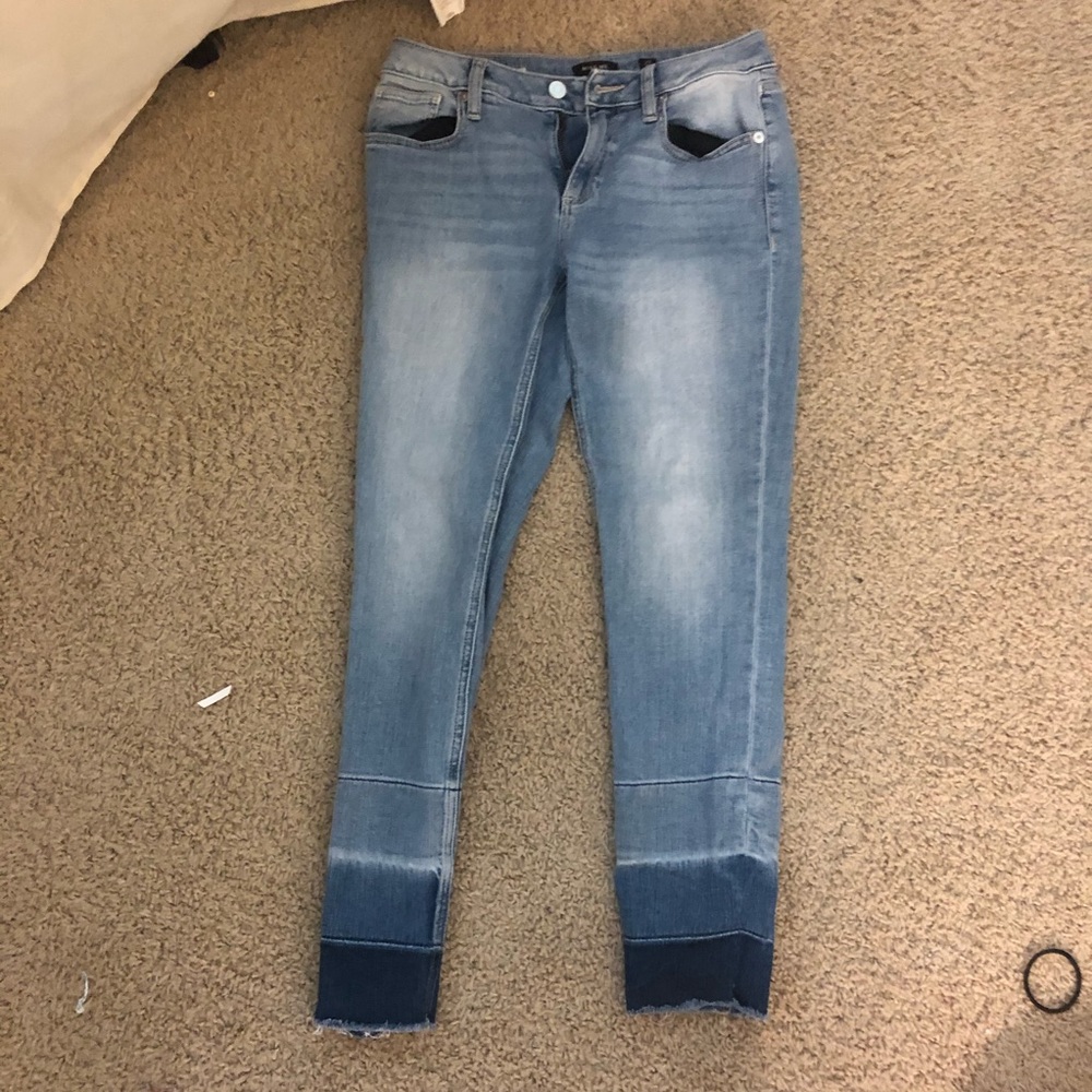 Miss me womens color block skinny jeans